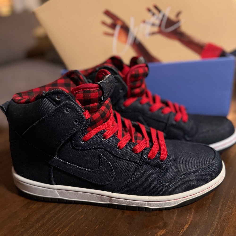 Nike Dunk Premium SB High 'Lumberjack' Dark Obsidian & White. 9.5M